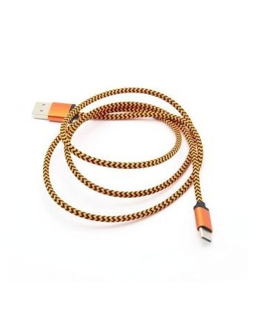 Navidad línea de datos USB3.1 música de cuerda como Tipo-c cable trenzado 1 metro-naranja ER - Envío Gratuito