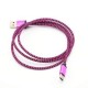 Navidad línea de datos USB3.1 música de cuerda como Tipo-c cable trenzado 1 metro-Rosa roja - Envío Gratuito