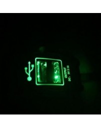 Cargador de coche universal USB 3.1A dual con indicador (verde) - Envío Gratuito
