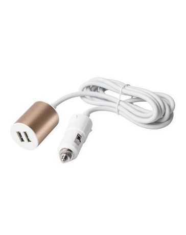 Cargador dual del coche del USB (OFS-052)-Dorado - Envío Gratuito