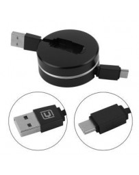 cable de carga retractable creativa línea telefónica de tipo C-Negro - Envío Gratuito