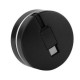 cable de carga retractable creativa línea telefónica de tipo C-Negro - Envío Gratuito