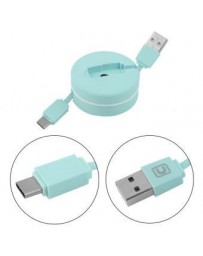 cable de carga retractable creativa línea telefónica de tipo C-Verde - Envío Gratuito