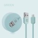 cable de carga retráctil Andrews líneas de datos Macaron-Verde - Envío Gratuito