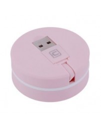 cable de carga retráctil Andrews líneas de datos Macaron-Rosado - Envío Gratuito