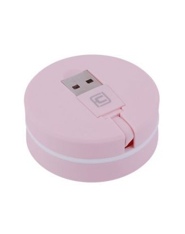 cable de carga retráctil Andrews líneas de datos Macaron-Rosado - Envío Gratuito