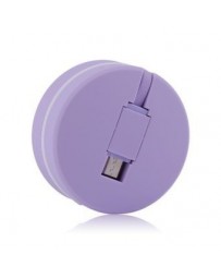 cable de carga retráctil Andrews líneas de datos Macaron-Púrpura - Envío Gratuito