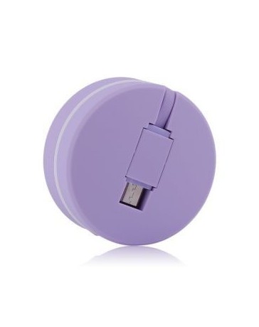 cable de carga retráctil Andrews líneas de datos Macaron-Púrpura - Envío Gratuito