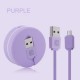 cable de carga retráctil Andrews líneas de datos Macaron-Púrpura - Envío Gratuito