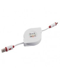 Tipo-c cable de datos USB retráctil de cable la carga de fideos tramo extendido-Rojo - Envío Gratuito