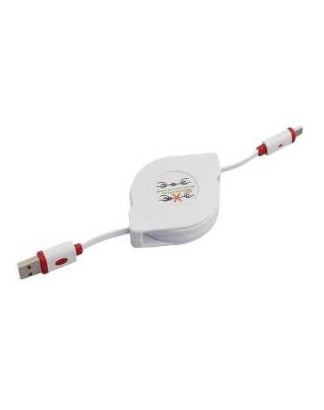 Tipo-c cable de datos USB retráctil de cable la carga de fideos tramo extendido-Rojo - Envío Gratuito