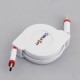 Tipo-c cable de datos USB retráctil de cable la carga de fideos tramo extendido-Rojo - Envío Gratuito