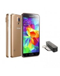 Reacondicionado Smartphone Samsung Galaxy S5 16GB dorado Liberado + BATERÍA PORTÁTIL - Envío Gratuito