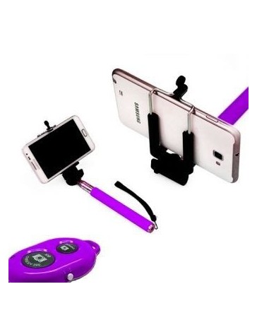 Monopod Brazo para Selfies con Control Disparador Bluetooth - Morado - Envío Gratuito