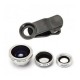 Lente Fish Eye Ojo de Pez Universal-Negro con Plata - Envío Gratuito