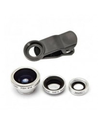 Lente Fish Eye Ojo de Pez Universal-Negro con Plata - Envío Gratuito