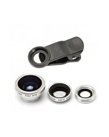 Lente Fish Eye Ojo de Pez Universal-Negro con Plata - Envío Gratuito