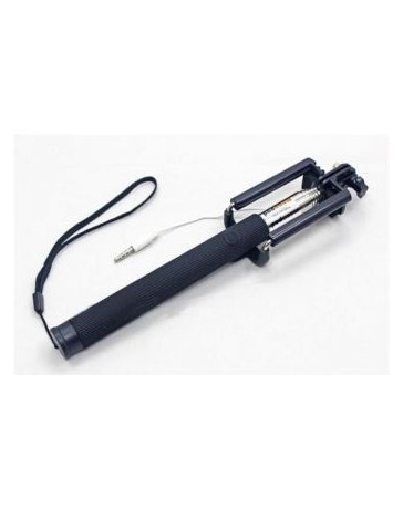 Bastón Monopod Selfie Stick Con Botón Disparador en Mango Plegable Todo en Uno - Negro - Envío Gratuito