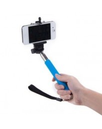 Selfie palillo de mano Monopod obturador incorporado + titular de montaje para Smartphone-Azul - Envío Gratuito