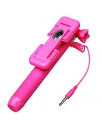 Mini Portable Wired Selfie Stick Monopod-Rosado - Envío Gratuito