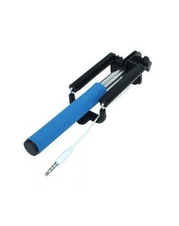 autofoto extensible autofoto Monopod cable selfie palillo para Smartphone-Azul - Envío Gratuito