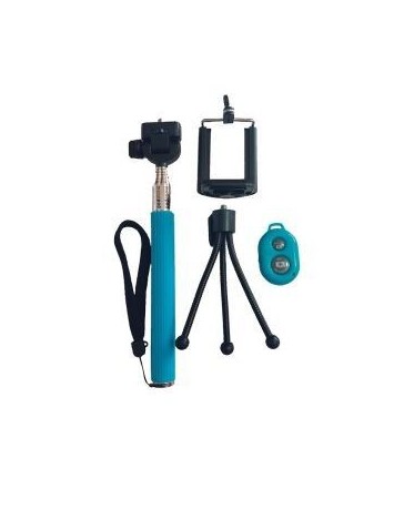 Bastón Selfie Monopod ORO-090 con Control Bluetooth y Tripie, Compatible con Ios y Android-Multicolor - Envío Gratuito