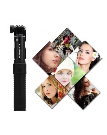 Floureon Fodlable Bluetooth Extendable Self Selfie Handheld Stick Negro - Envío Gratuito