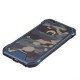 TPU cuero de la caja del camuflaje resistente híbrido para el iPhone de Apple 6  6S - Negro Azul - Envío Gratuito