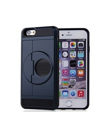 ranura del sostenedor de la tarjeta de crédito que lleva la caja protectora para el iPhone 6  6S (azul marino) - Envío Gratuito