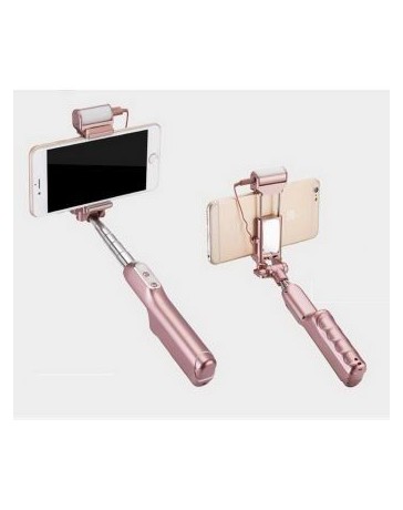 Selfie stick OEM control de Bluetooth LED Flash Light para Samsung iPhone oro rosa - Envío Gratuito