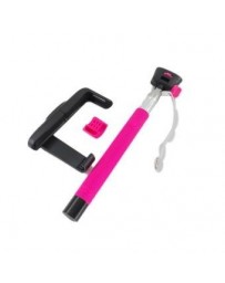 Extensible Telescópico Palo Selfie Stick con Cable para Android iPhone Samsung-Rose - Envío Gratuito