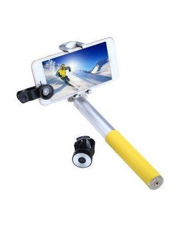NOOSY BR11 Selfie palillo Extendable Handheld Bluetooth 3.0 Wireless Stick Tripod Amarillo. - Envío Gratuito