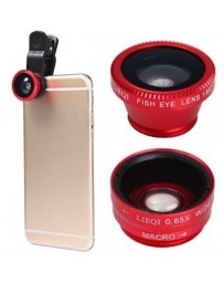 LIEQI LQ-011 3 in 1 180 Degree Fisheye Macro 0.65X Wide Angle Clip-on Lens - Envío Gratuito