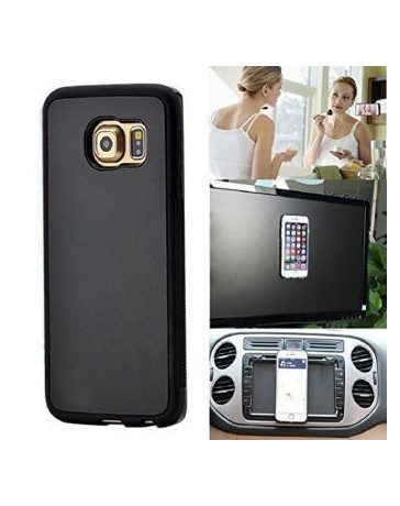 PC TPU antigravedad mágico Nano pegajosa del caso para Samsung Galaxy S6 (Negro) - Envío Gratuito