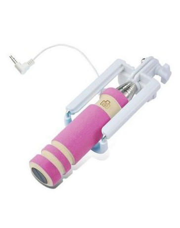 Mini plegable selfie stick de mano auto monopod para xiaomi iphone 6 plus 5 5s 4s huawei samsung andriod-Rose - Envío Gratuito