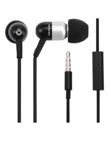 Awei ESQ8i auriculares en la oreja con 1.2 m de cable de micrófono de plata. - Envío Gratuito