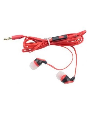 Forma plana de 3,5 mm de fideos auriculares en la oreja los auriculares con cable TPE y Silicone Earcap - Envío Gratuito