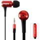 ES100M Super Bass auriculares en la oreja con 1,2 m de cable para PC Tablet Smartphone (rojo) - Envío Gratuito