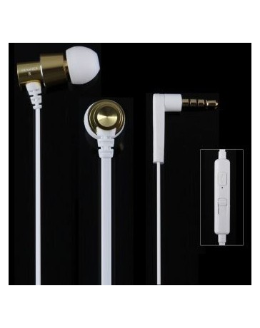Super Bass auriculares en la oreja con 1,2 m de cable de micrófono Control de volumen para PC Tablet - Envío Gratuito