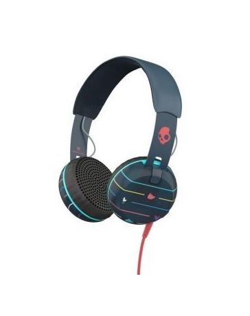 Audífonos SkullCandy Grind Stripes On-Ear Stripes Navy Blue - Envío Gratuito