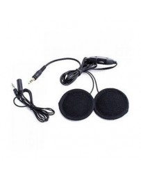 Pixnor 3.5mm motocicleta de la bicicleta casco de la moto MP3 altavoz del auricular con el volumen (Negro - Envío Gratuito