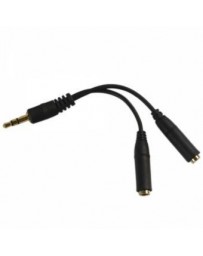 3,5 Mm Para Auriculares Cable Del Auricular Del Divisor (Ronda Connecter) Negro - Envío Gratuito