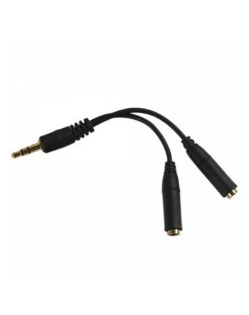 3,5 Mm Para Auriculares Cable Del Auricular Del Divisor (Ronda Connecter) Negro - Envío Gratuito