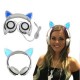 LED Brillante Plegable Oreja de Gato Estéreo Auricular Parpadeo Auriculares para Ordenador Portátil - Envío Gratuito