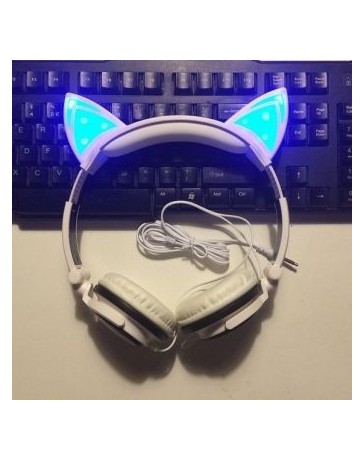 Audifonos Diadema Luz Led Orejas de Gato - Envío Gratuito