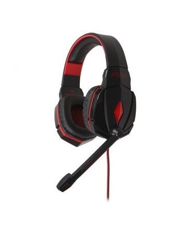 Auriculares Para Juegos 3.5mm Jack PC Con Micrófono Rojo - Envío Gratuito