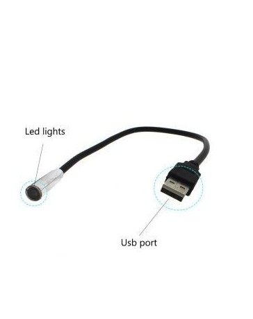 Pumio portátil Mini USB flexible LED lámpara de luz para la PC del ordenador portátil teclado Negro - Envío Gratuito