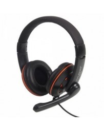 Auriculares Estéreo Con Micrófono USB 2.0 Negro Y Naranja - Envío Gratuito