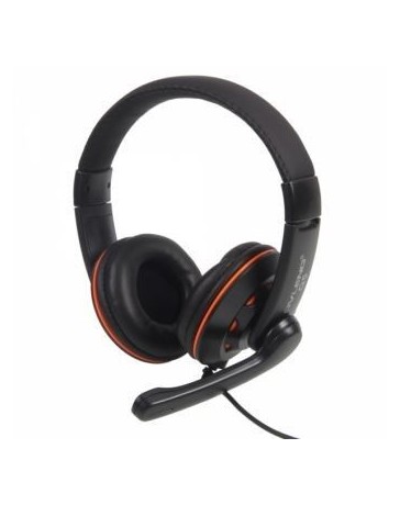 Auriculares Estéreo Con Micrófono USB 2.0 Negro Y Naranja - Envío Gratuito