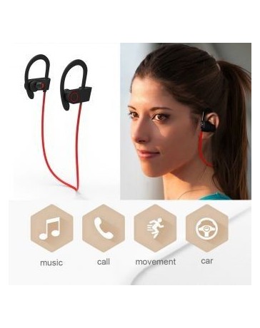 Unique correa de cuello Wireless Bluetooth auriculares en la oreja los auriculares de reducción de ruido - Envío Gratuito